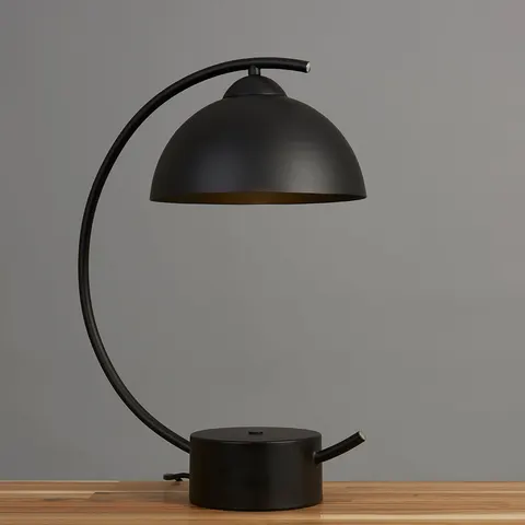 ValueLights Lua Matte Black Table Lamp and Bulb – image 1