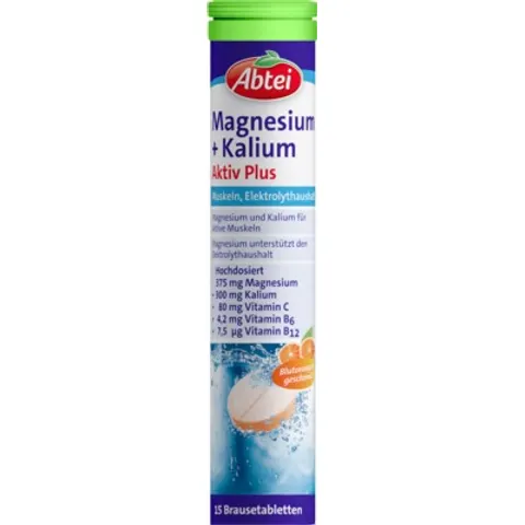 Abtei Magnesium+kalium Aktiv Plus Brausetabletten – Bild 1