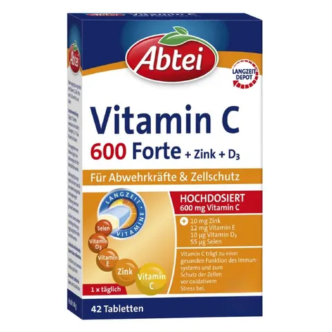 Abtei Vitamin C 600 Forte Plus – Bild 1