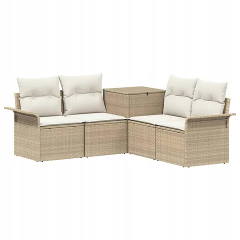 vidaXL Ensemble de Canapés 5 pc Beige et blanc crème – 873944 – image 1