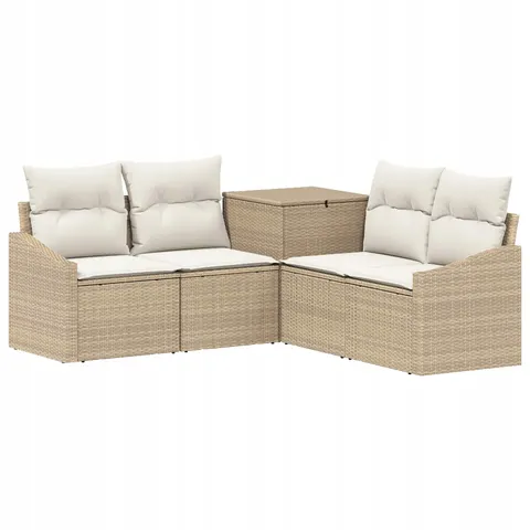 vidaXL Ensemble de Canapés 5 pc Beige et blanc crème – 874743 – image 1