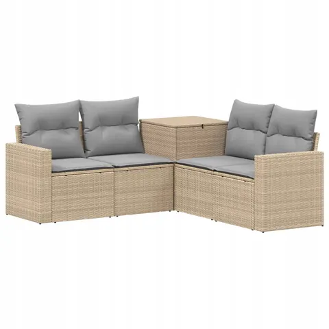 vidaXL Ensemble de Canapés 5 pc Beige et Gris clair – 875139 – image 1