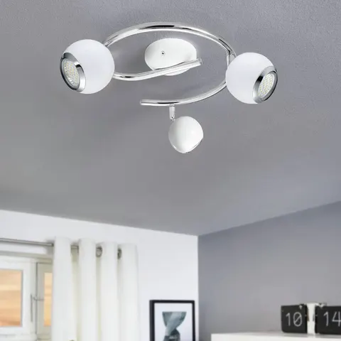 EGLO Bimeda - Spot - 3 Lichts - Ø290mm. - Wit, Chroom – afbeelding 1