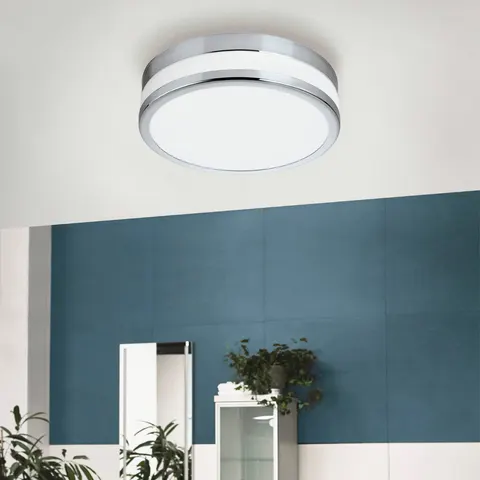EGLO Palermo Steel LED Flush Ceiling Light - Chrome – image 1
