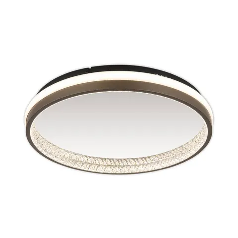 Globo Della LED ceiling lamp, Ø 40 cm, dark grey, metal – dark grey, black, opal – image 1