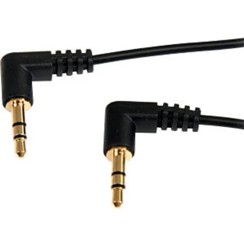 StarTech.com 30cm 3,5mm Slanke Haakse Stereo Audiokabel - M/M – afbeelding 1