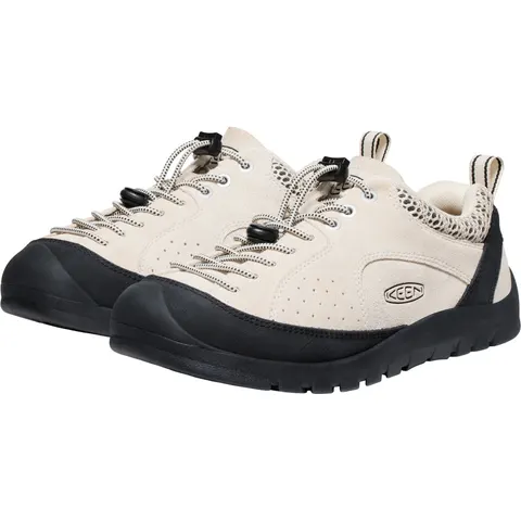 Jasper Rocks Dames Wandelschoenen Suède Wit – afbeelding 1