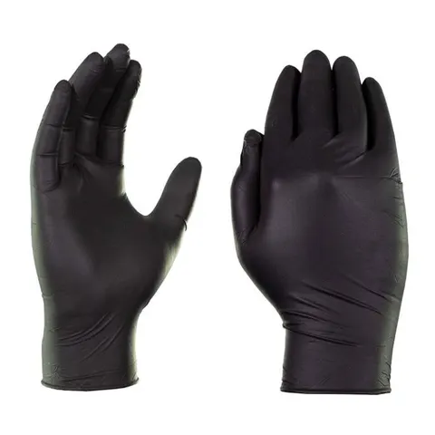 Professional Hygiene Black Nitrile Powder Free Gloves - Extra Large – image 1