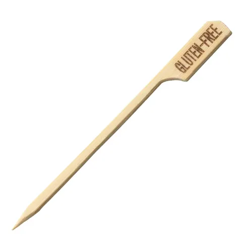 Tablecraft Gluten Free Bamboo Paddle Marker 3.5" (100 Pack) – image 1
