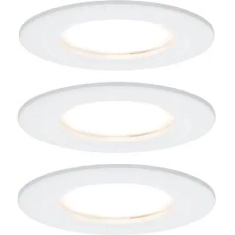 Paulmann Nova LED-Einbauleuchte 3er starr, weiß – matt-weiß – Bild 1