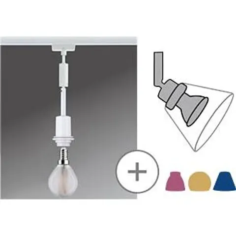 Paulmann URail Ophanglamp Wit E14 Max. 20W 135cm – afbeelding 1