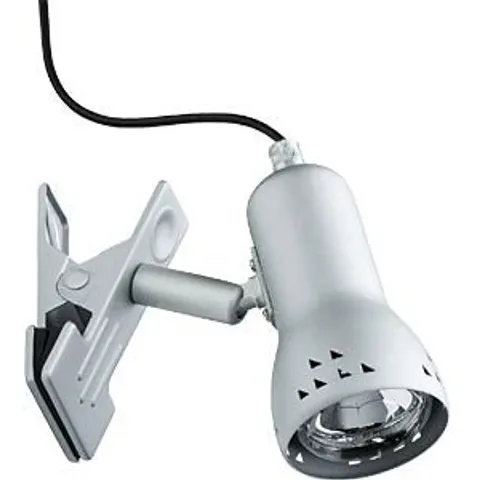 Klemspot Gryps Staal geborsteld 230V E14 – afbeelding 1