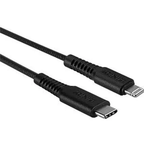 LINDY 3m verstärktes USB Typ C an Lightning Ladekabel – Bild 1