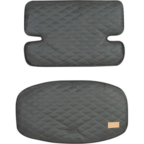 Sitzverkleinerer ROBA "Sit Up Luxe, graphite gesteppt, 2-teilig", grau (graphite), Obermaterial: 100% Polyurethan. Rückseite: 100% Polyurethan. Füllung: 100% Po – Bild 1