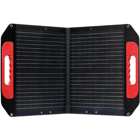 Solarmodul EINHELL "Solar panel 40W", schwarz (rot, schwarz), Solarmodule, Solarmodul rot, schwarz Einheitsgrösse – Bild 1
