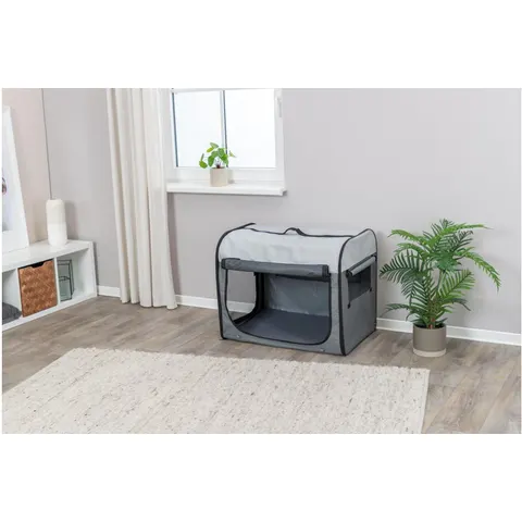Trixie Cage souple Basic Box gris foncé/gris clair M – image 1