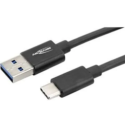 ANSMANN Daten- & Ladekabel, USB-A - USB-C, 2,0 m, schwarz – Bild 1