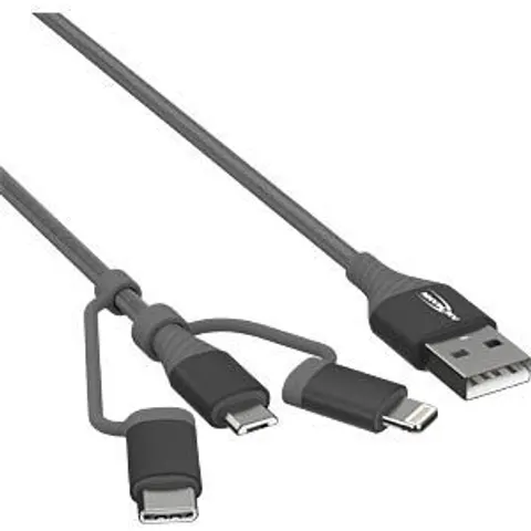 ANSMANN USB 3in1 Daten-/Ladekabel, 120 cm – Bild 1