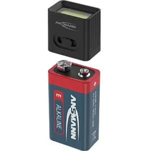 ANSMANN Mini-LED-Leuchte ACTION mit 9V Batterie, schwarz – Bild 1