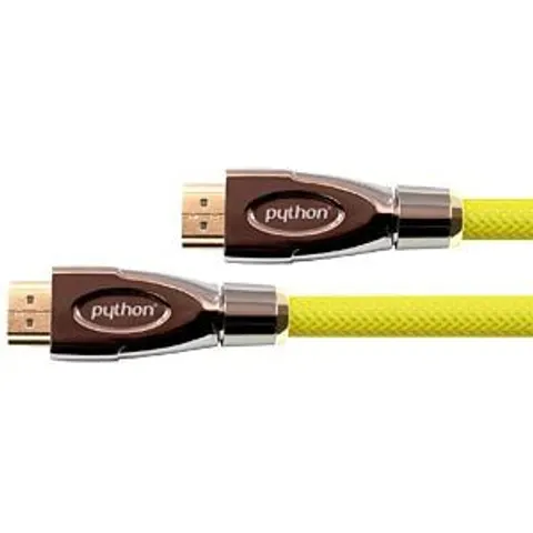 Python HDMI« 2.0 Kabel 4K2K Nylongeflecht gelb 0,5m – Bild 1