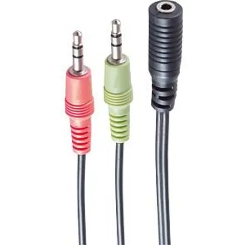 shiverpeaks BASIC-S Headset Y-Adapter, 3,5 mm Klinke – BS1405040 – Bild 1
