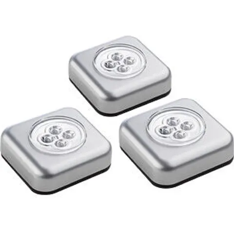 Touchlight - LED-Möbelanbauleuchte im 3er Set – silber, klar – Bild 1