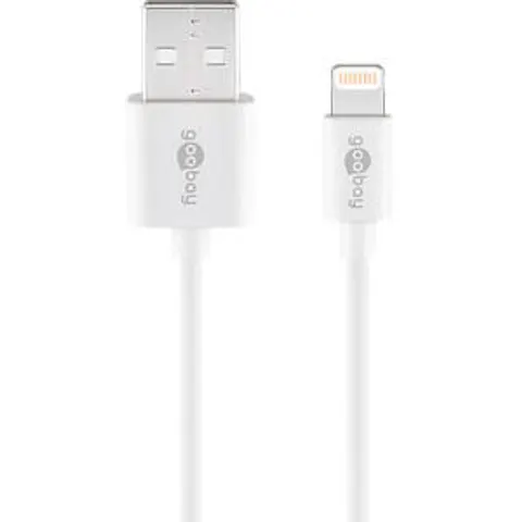 goobay Lightnin/USB-Kabel 72905 0.5 m – Weiß – Bild 1