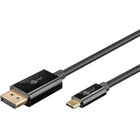 goobay USB-C/DP Kabel 3m schwarz – Bild 1