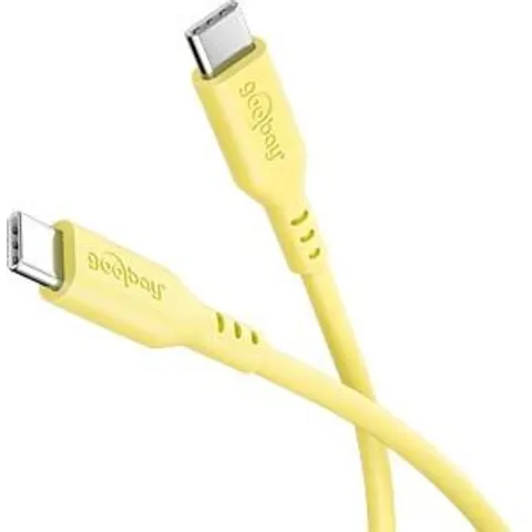 Goobay USB-C™-Silikonkabel, 1,5 m, gelb – Bild 1