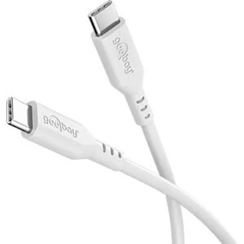 Goobay USB-C™-Silikonkabel, 1,5 m, weiß – Bild 1