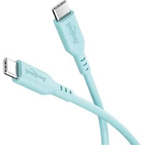 Goobay USB-C™-Silikonkabel, 1,5 m, türkis – Bild 1