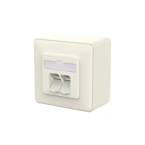 METZ CONNECT BTR 130E380002-I - Módulo E-DAT CAT.6a lsa++ 2 puertos AP blanco puro – imagen 1