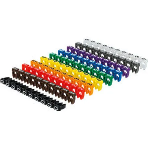Delock Set Kabelmarker-Clips - Grau, Schwarz – Bild 1