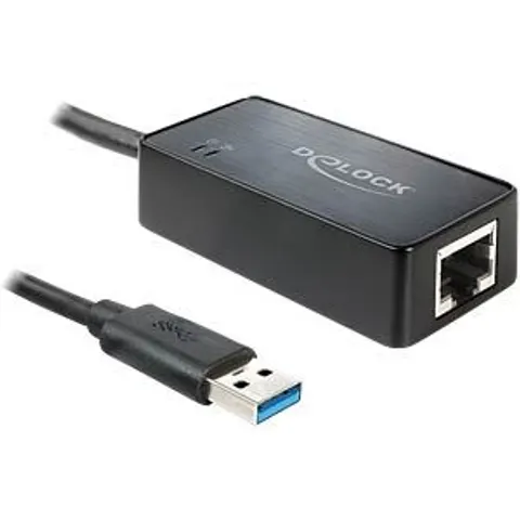 DELOCK Adapter USB 3.0 Ethernet RJ45 10 – Schwarz – Bild 1