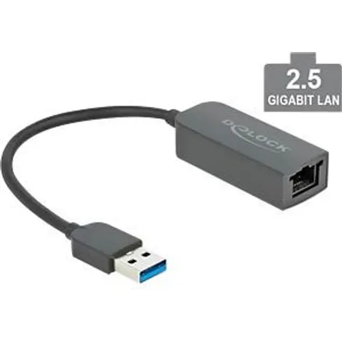 DELOCK Adapter USB Typ-A Stecker zu 2,5 Gigabit LAN kompakt – Bild 1