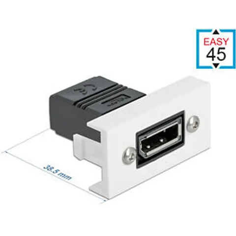 Delock Easy 45 DisplayPort Module straight 22.5 x 45 mm – afbeelding 1