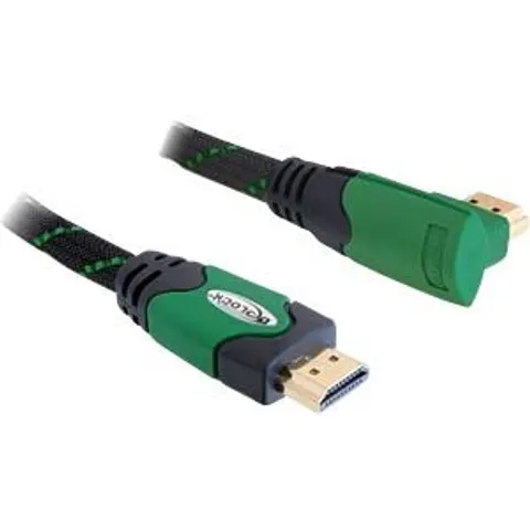 DeLOCK Kabel High Speed HDMI mit Ethernet gewinkelt 4K 2m – Bild 1