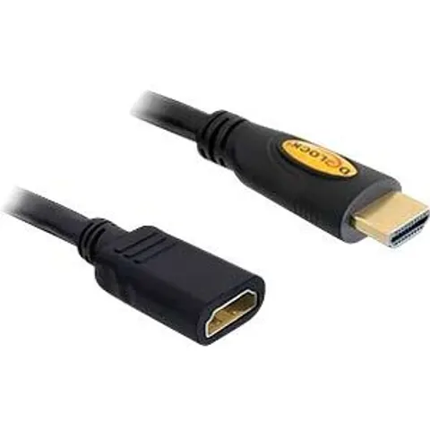 DELOCK Verlängerungskabel HDMI A 2m – Schwarz – Bild 1