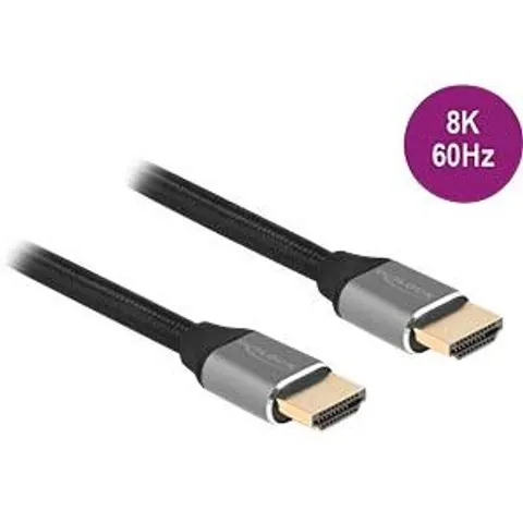 DELOCK HDMI Kabel 48Gbps 8K 60Hz grau 2m – Silber – Bild 1