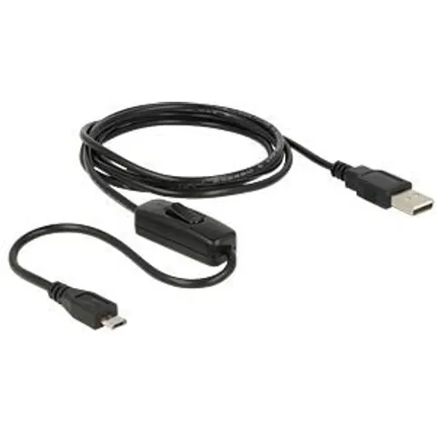 DELOCK USB Kabel micro B -> A St/St 1.50m Ein/Aus-Sch – Bild 1