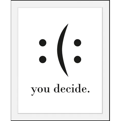 Bild mit Rahmen QUEENCE "oder Poster, you decide", schwarz (farbe rahmen: schwarz, farbe bild(er): schwarz), B:30cm H:40cm T:3cm, Acrylglas, Holz, Papier, Bilde – Bild 1