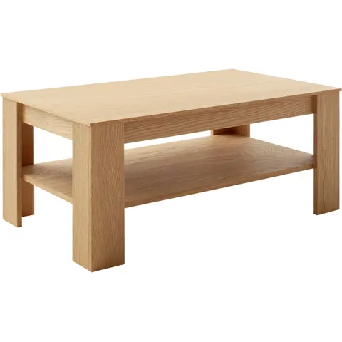 Couchtisch MCA LIVING "Araya Couchtisch", braun (eichenfarben, eichenfarben, eichenfarben), B:115cm H:46cm T:65cm, Holzwerkstoffplatte Eiche furniert, geölt, Ti – Bild 1