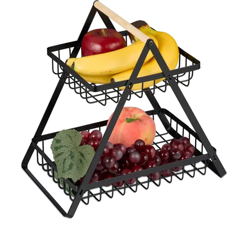 Fruischal etagère - 2-laags - metaal – afbeelding 1