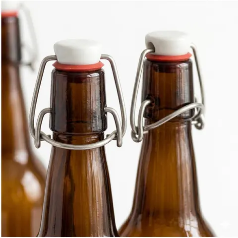 Flessen - 500 ml - 6 stuks - bruin – afbeelding 1