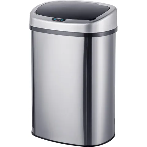 Prullenbak - 50 l - met sensor - zilver – afbeelding 1