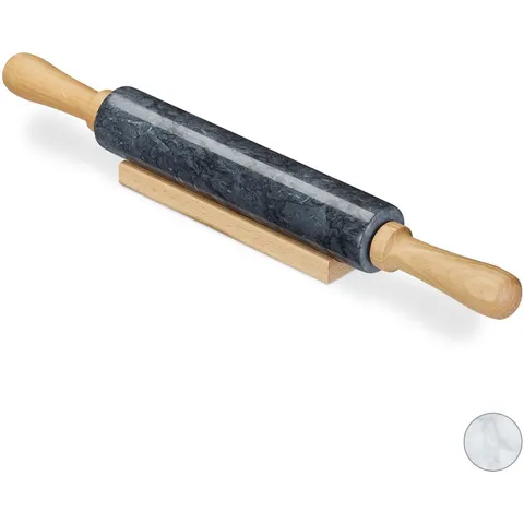 deegroller marmer - hout - zwart – afbeelding 1