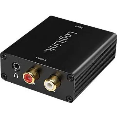 LogiLink CA0101 Toslink / Cinch / Jackplug Audio Adapter Zwart – afbeelding 1