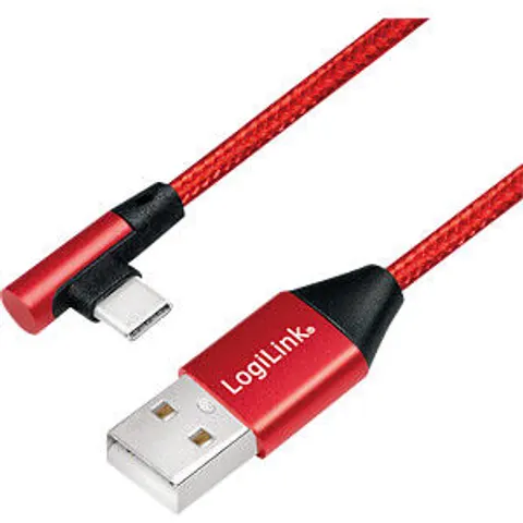 LogiLink USB 2.0 Kabel, USB-A - USB-C Stecker, 1,0 m, rot – Bild 1