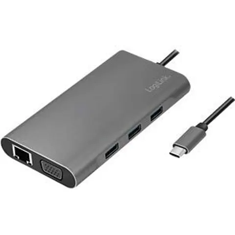 LogiLink USB 3.2 Multifunktionshub, 10-Port, USB-C, silber – Bild 1