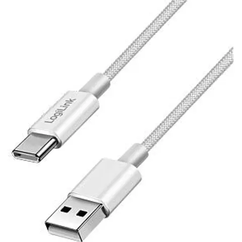 LogiLink USB 2.0 Kabel, USB-A - USB-C Stecker, 1,0 m, weiß – Bild 1